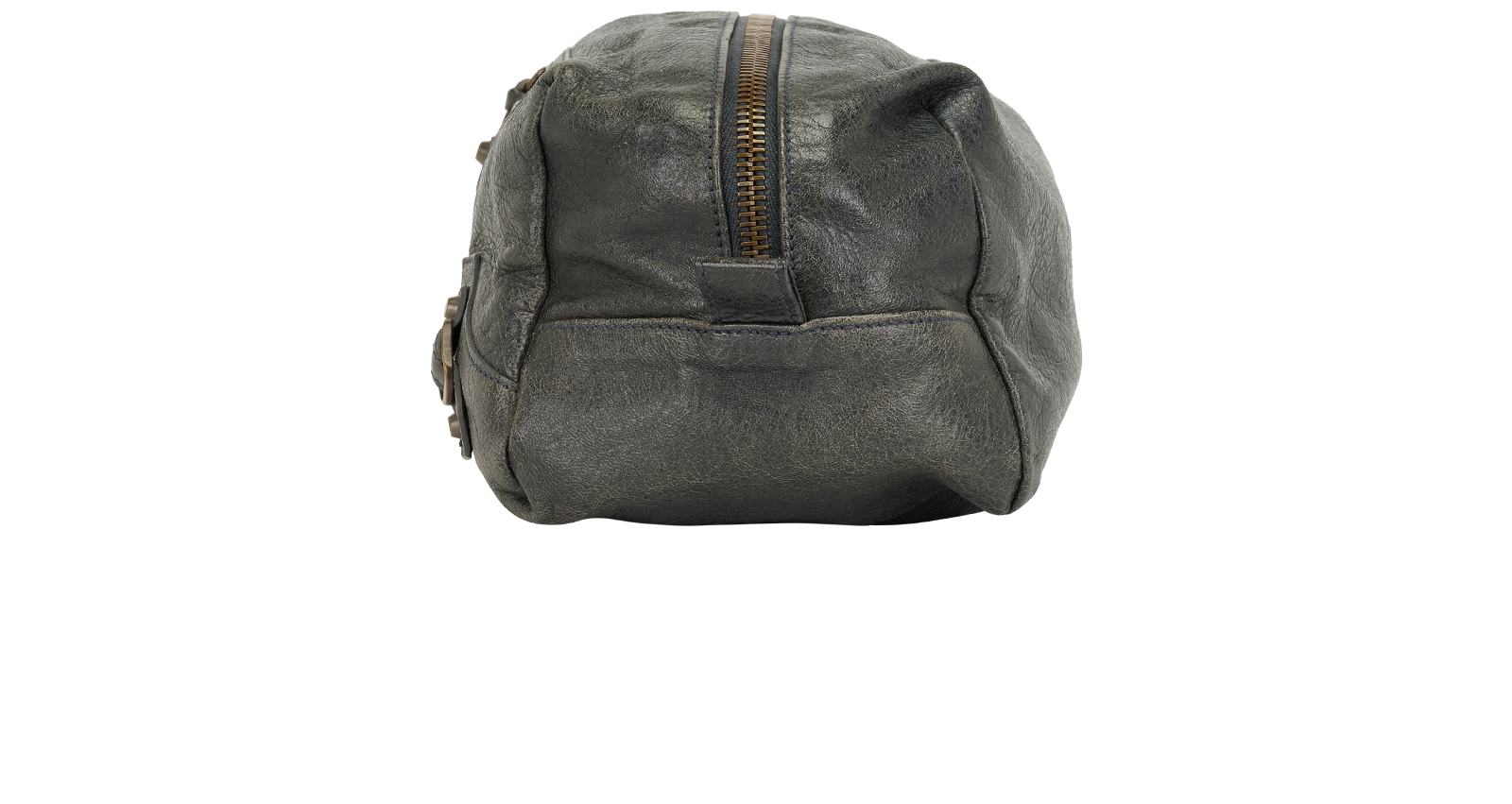 Balenciaga Le City Cosmetic Pouch Leather, &pound;320, Accessories, Grey, Leather, Bottom view